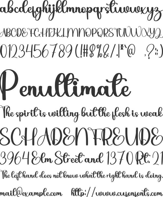 Hangout Spot font preview