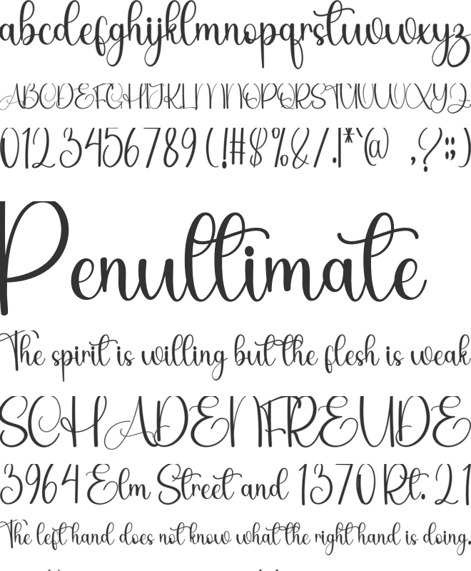 The Baby1 font preview