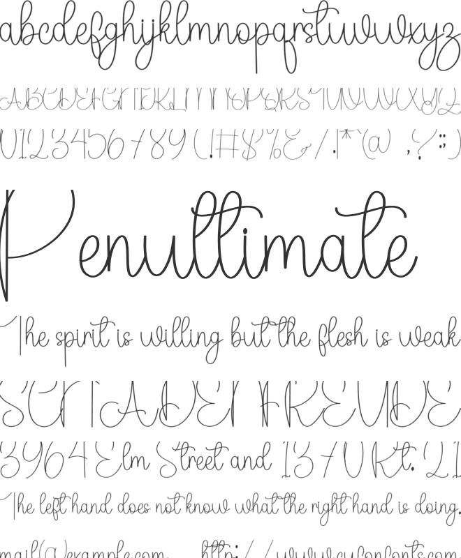 Pinky Time font preview