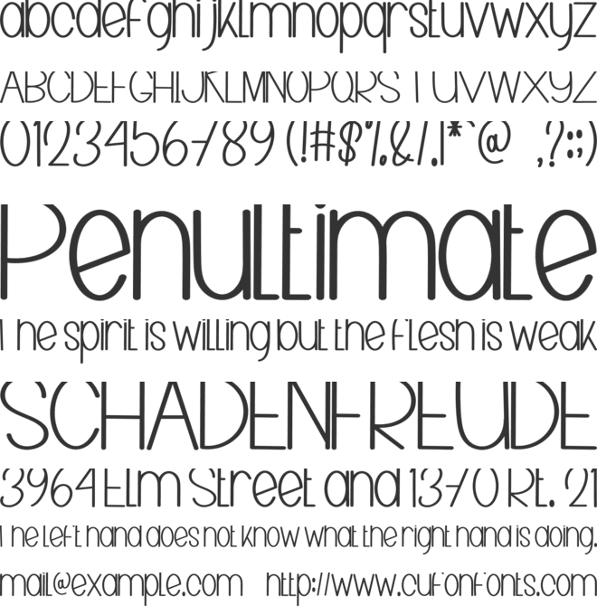 School Summer font preview