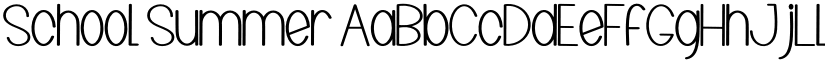 School Summer font