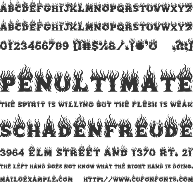 Blaze of Glory font preview