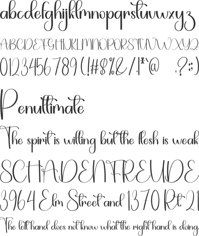 Outsider font preview