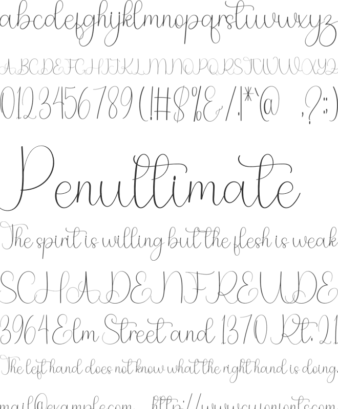 Hello California font preview