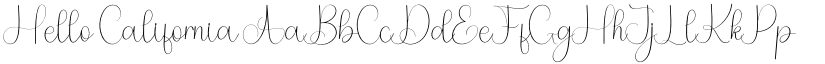 Hello California font