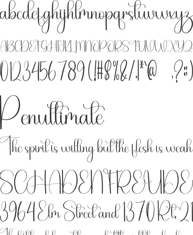 Goodnight font preview