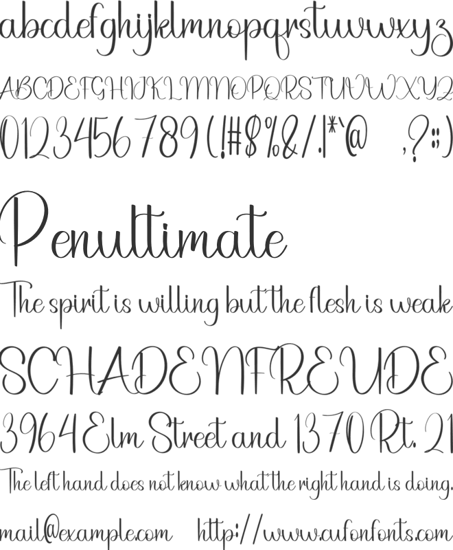 Brother Signature font preview