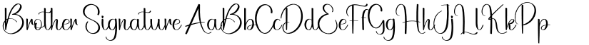 Brother Signature font