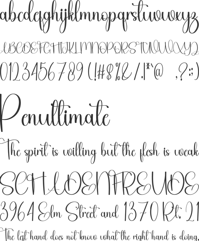 Brigthon font preview