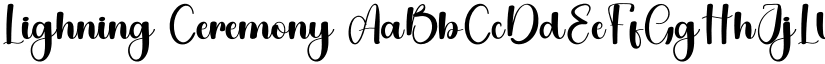 Lighning Ceremony font