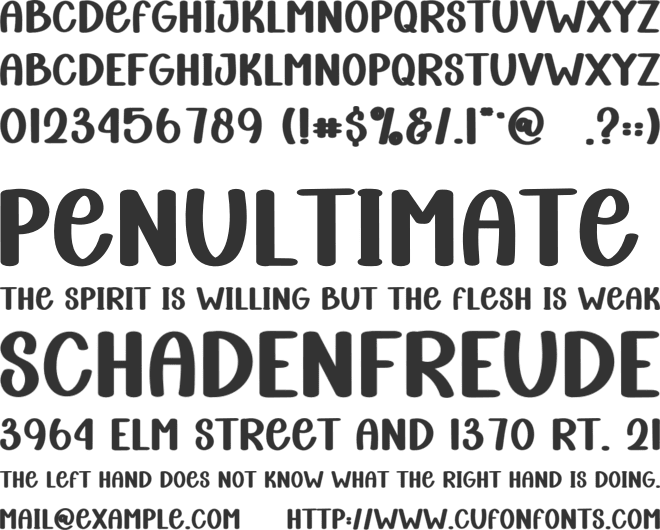 Familly Cinema font preview