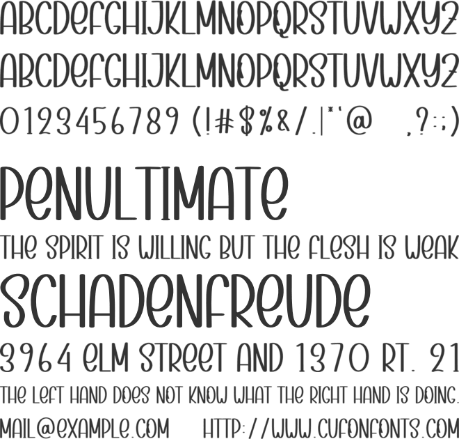 Sunshine Christmas font preview