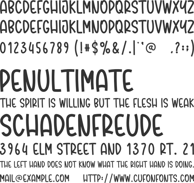 Santa History font preview