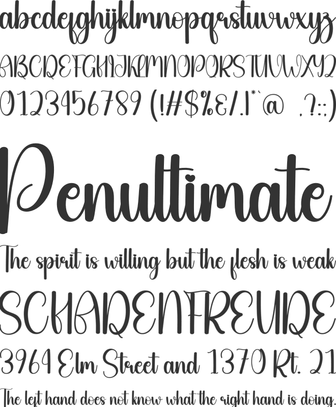 Mountain Climbing font preview