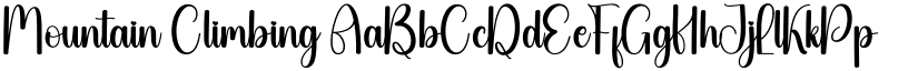 Mountain Climbing font