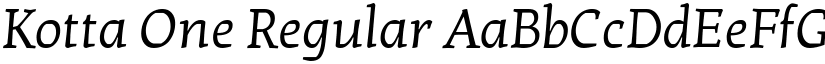 Kotta One Regular font
