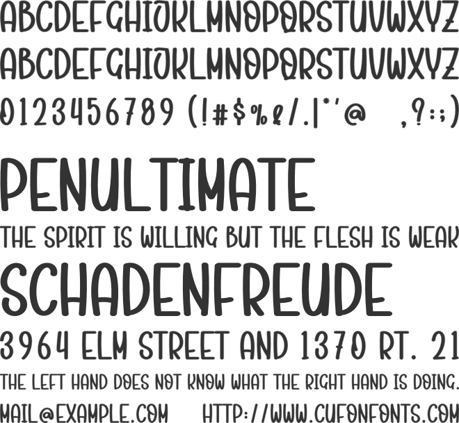 Candy Ginger font preview