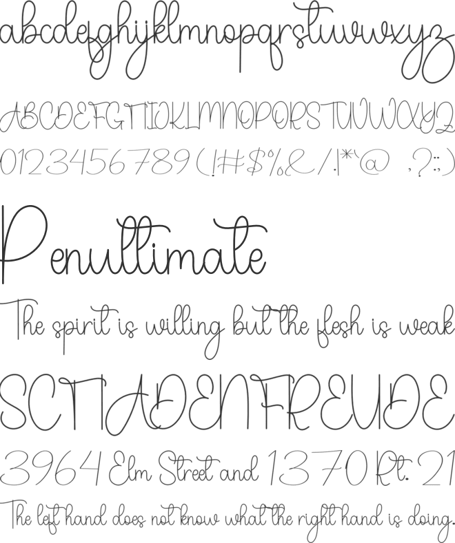 Lettering Vibes font preview