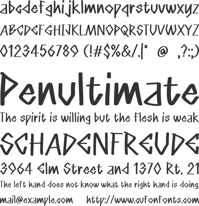 Bronson Populer font preview