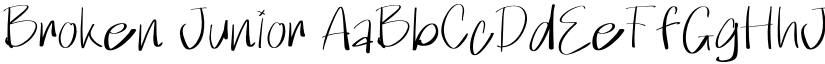 Broken Junior font