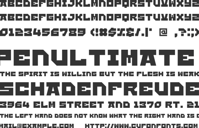 Achtung Bravo font preview