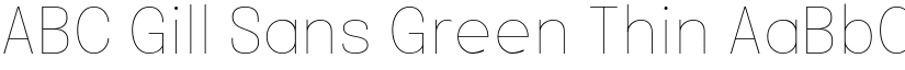 ABC Gill Sans Green Thin font