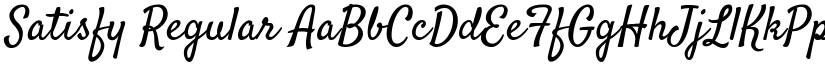 Satisfy Regular font