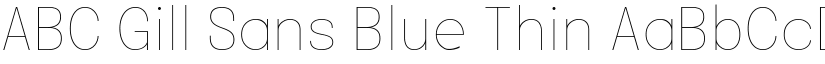 ABC Gill Sans Blue Thin font