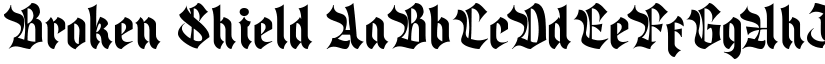 Broken Shield font