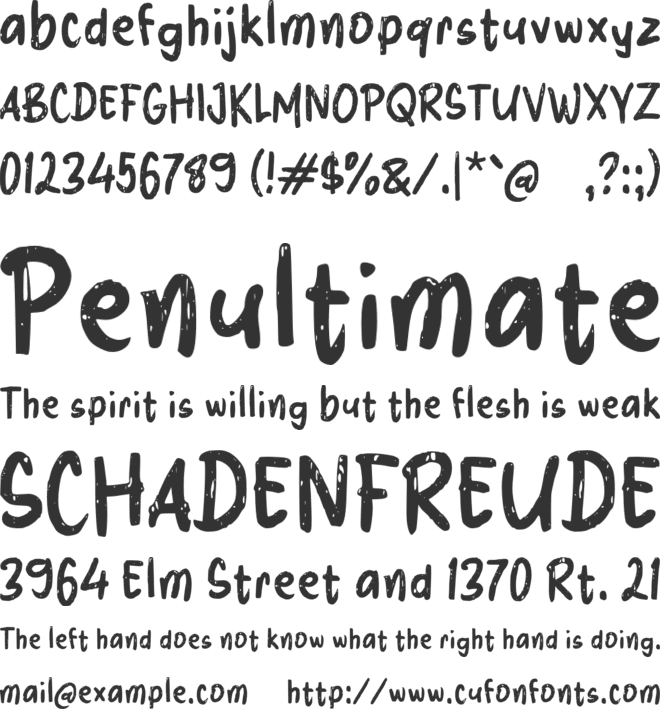 Vabingky font preview