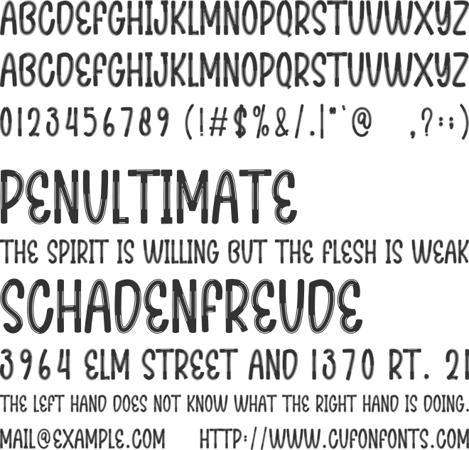 Santa Fishing font preview