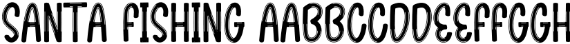 Santa Fishing font