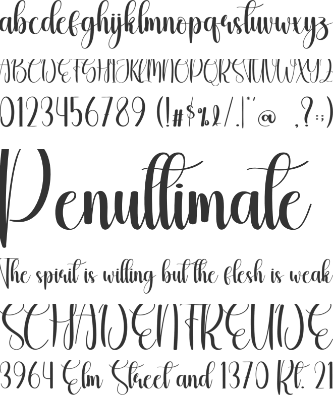 Bunny Christmas font preview