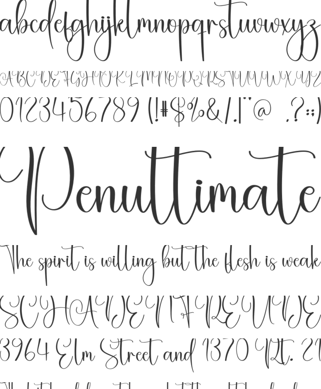 Beautyful Signature font preview