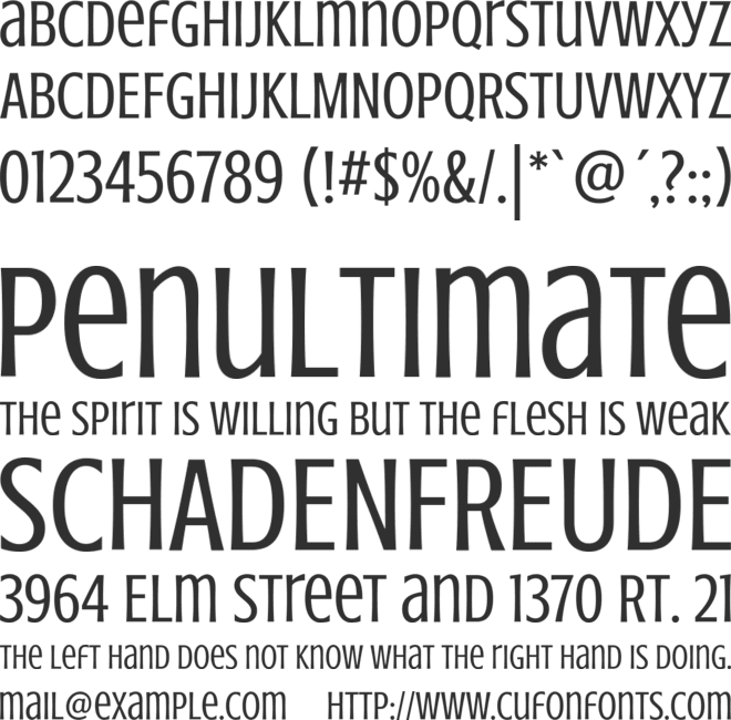 Crushed font preview