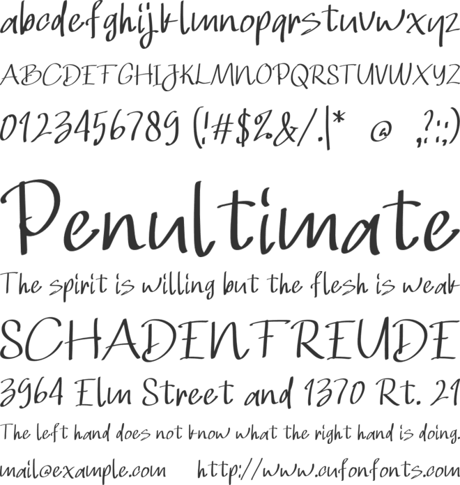 Gregory Hwang font preview