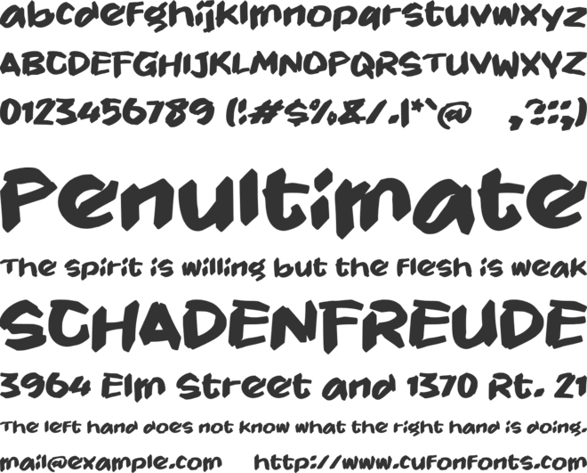 Vabrosta font preview