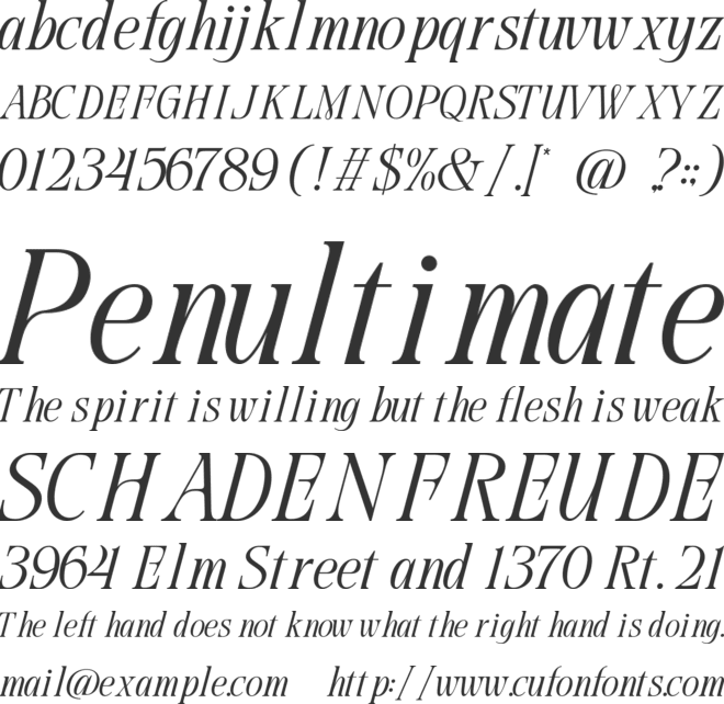 Dove Goose font preview