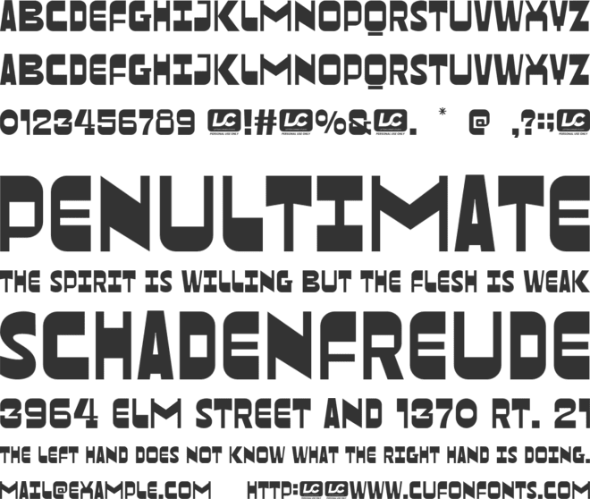 Bostega font preview