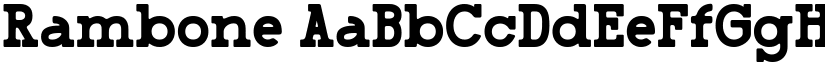Rambone font