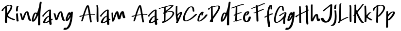Rindang Alam font