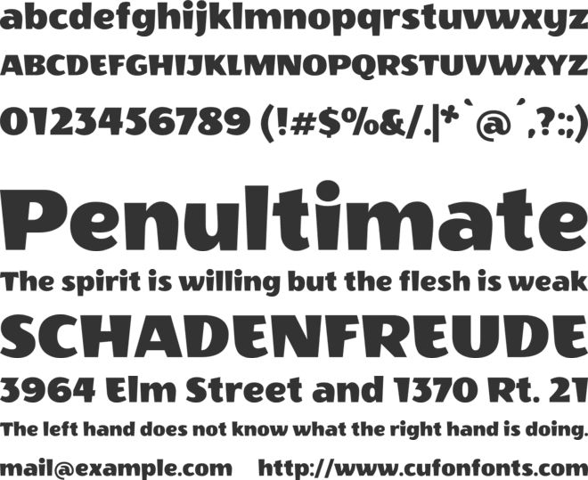 Wendy One font preview