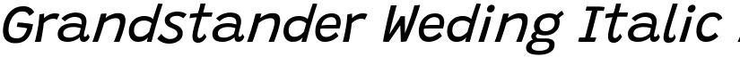 Grandstander Weding Italic font