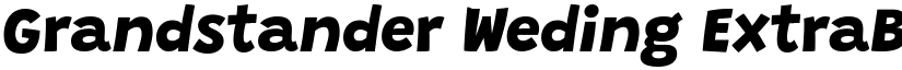 Grandstander Weding ExtraBold Median font