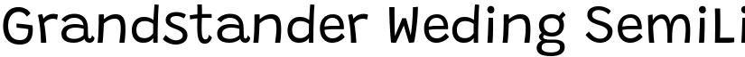 Grandstander Weding SemiLight font