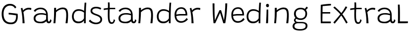Grandstander Weding ExtraLight font