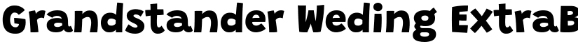 Grandstander Weding ExtraBold font