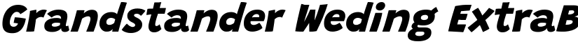 Grandstander Weding ExtraBold Italic font