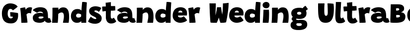 Grandstander Weding UltraBold font