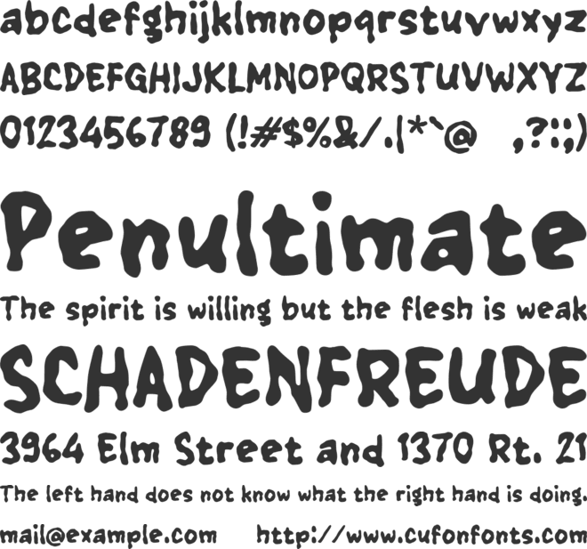 Vabalapan font preview